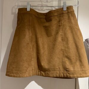 Abercrombie & Fitch Brown Mini Skirt Suede